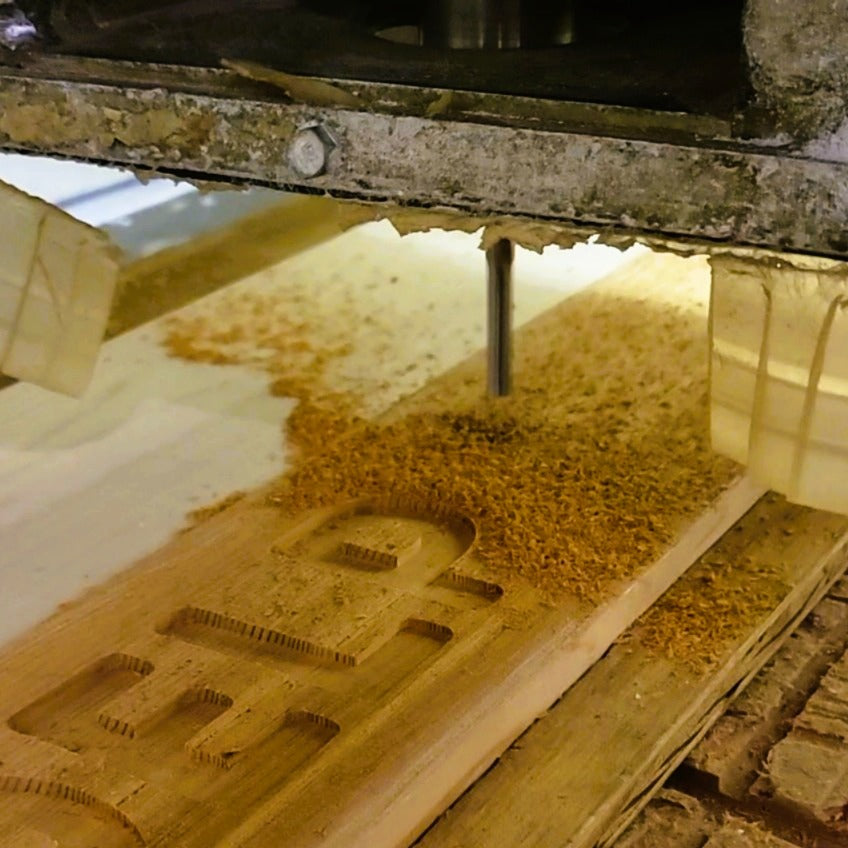 Custom Carved Wooden Trail Sign