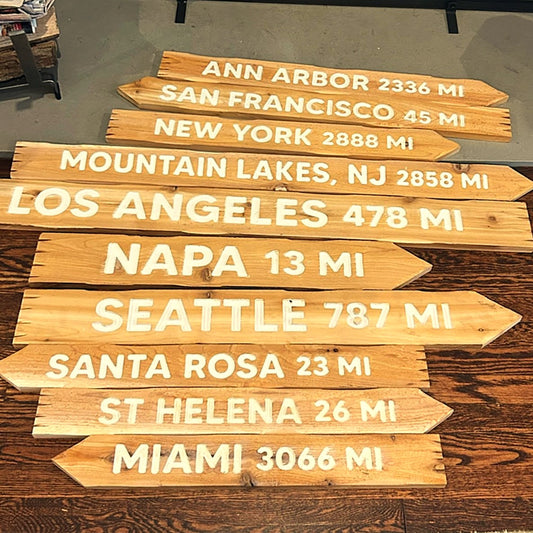 Custom Carved Wooden Marker Sign